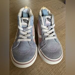 Vans Kids High-Top Sneakers - Blue and White